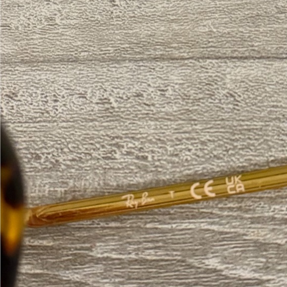 Ray-Ban Gold and Tortoise Rectangular Glasses - Picture 6 of 6